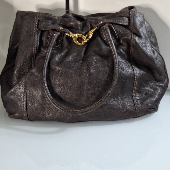 Celine Tote Bag Gold Hook Leather Authentic - Picture 1 of 12